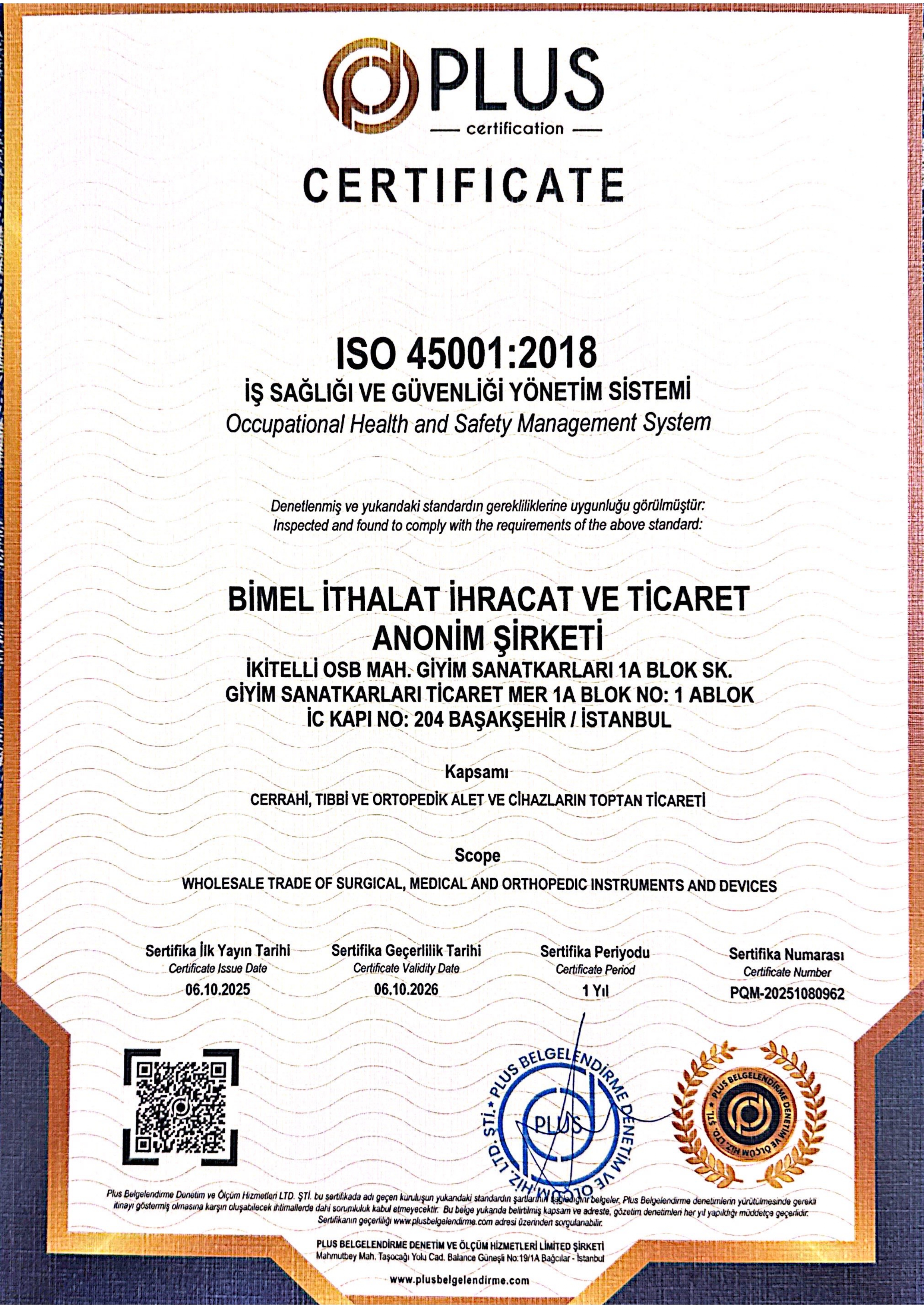 POS-2023092201 BİMEL TİCARET ISO 45001